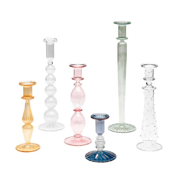 ANNA + NINA - OLYMPIA LYSESTAGE I GLAS 23 CM | PINK