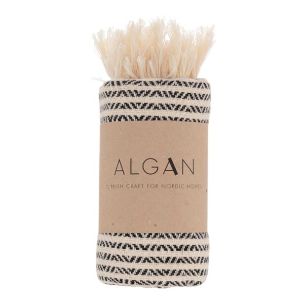 ALGAN - ELMAS-IKI GÆSTEHÅNDKLÆDE 65X100 CM | SORT