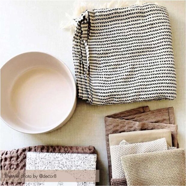 ALGAN - ELMAS-IKI GÆSTEHÅNDKLÆDE 65X100 CM | SORT