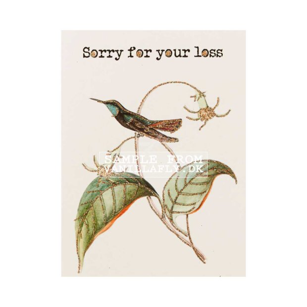 VANILLA FLY - GREETING CARD | SORRY FOR YOUR LOSS