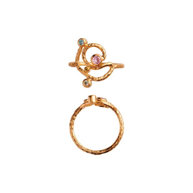 Billede af Twirly Candy Dots Ring | Forgyldt Fra Stine A