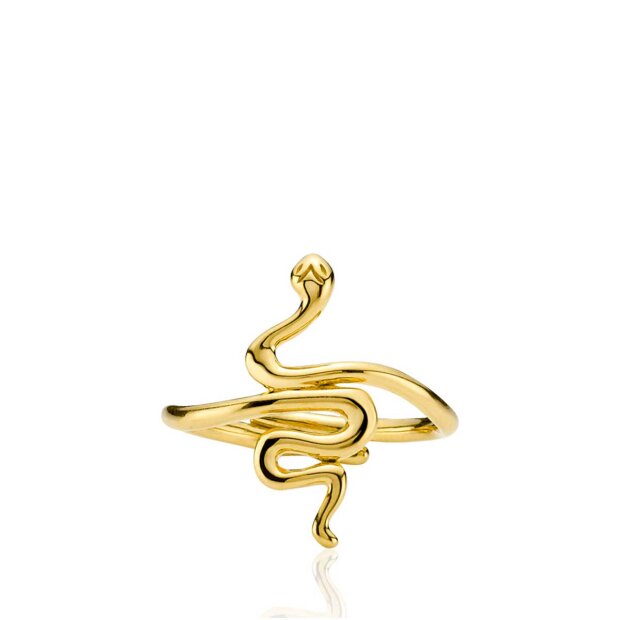 SISTIE SMYKKER - YOUNG ONE SNAKE RING - ONE SIZE | FORGYLDT