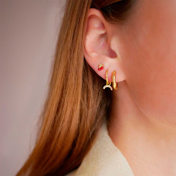 ENAMEL COPENHAGEN - CHERRY STUD FORGYLDT | RED