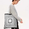 LALA BERLIN - CARMEN COTTON BAG KUFIYA | BLACK/WHITE