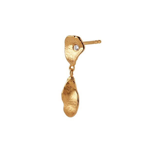 Billede af Clear Sea Earring With Stone 1 Pc | Forgyldt Fra Stine A