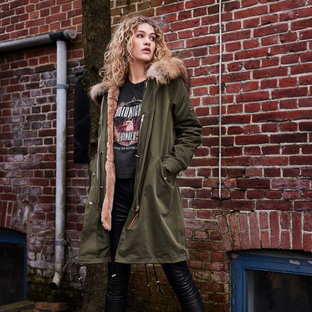 NOTYZ - PARKA WITH FUR INSIDE | ARMY GREEN