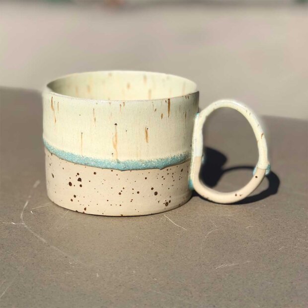 SANDKAAS KERAMIK - CRUSH CUP | LYSEBLÅ/MINT