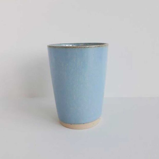 BORNHOLMS KERAMIKFABRIK - TALL CUP H10,5CM  | BLUE MOSS