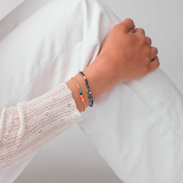 ANNI LU - BEAD & GEM BRACELET | MEDITERRANEAN BLUE