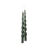 COZY LIVING - LUNA TWISTED CANDLE 30 CM | FOREST GREEN