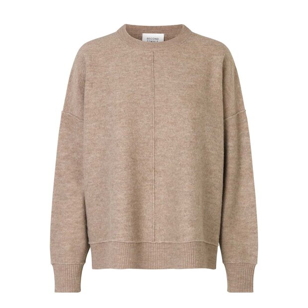 SECOND FEMALE - ROXANNE STRIK M/RUND HALS | DESERT TAUPE