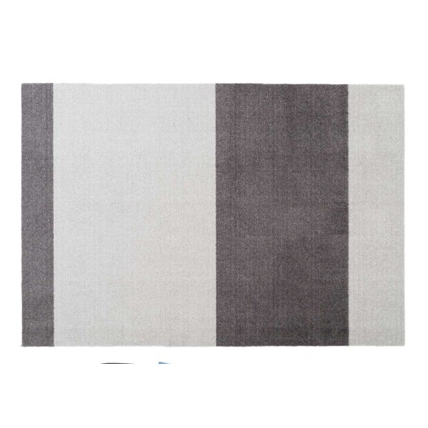 Smudsmåtte Stripe/horisontal 90x130cm | Steel/light Grey Fra Tica Copenhagen