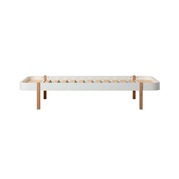 7: Wood Lounger Seng 90x200 Cm, Hvid/eg Fra Oliver Furniture