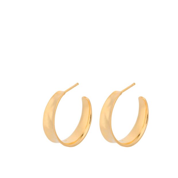 Billede af Midi Saga Hoops 25mm | Forgyldt Fra Pernille Corydon