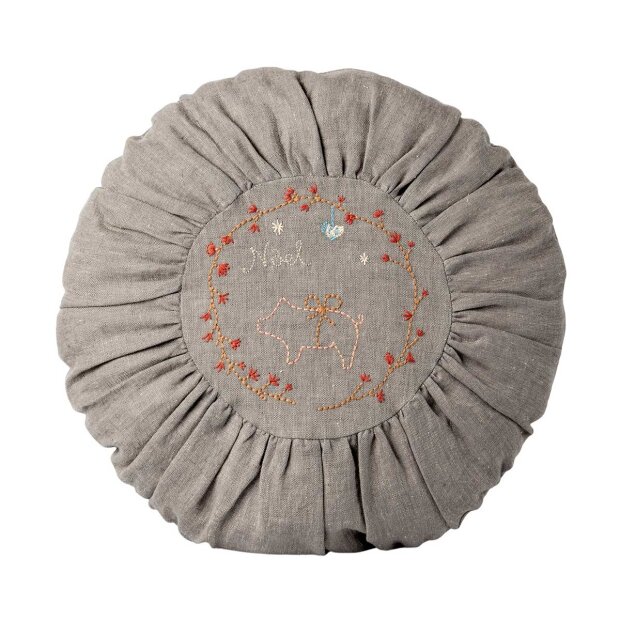 MAILEG - RUND PUDE LARGE 40 CM/DIAMETER - GRIS