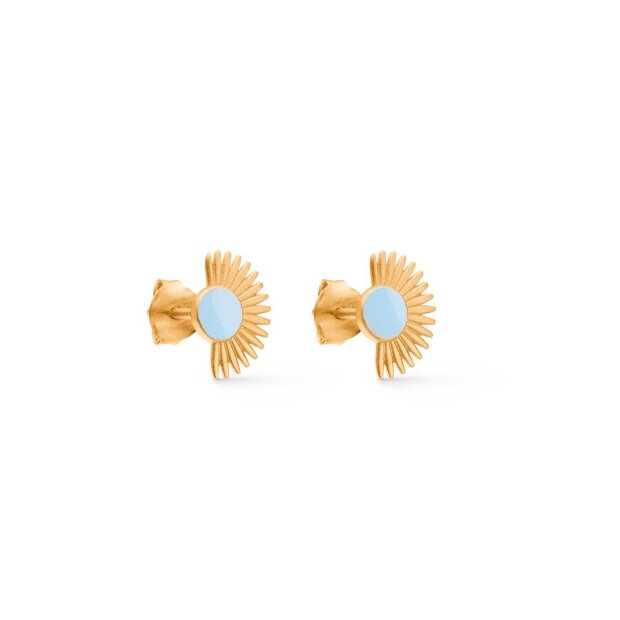 Billede af Soleil Stud Forgyldt | Icy Blue Fra Enamel Copenhagen