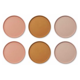 LIEWOOD - LOGAN TALLERKEN 6-PAK | ROSE MULTI MIX