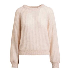 RABENS SALONER - NINO FLUFFY KNIT SWEATER | OFFWHITE