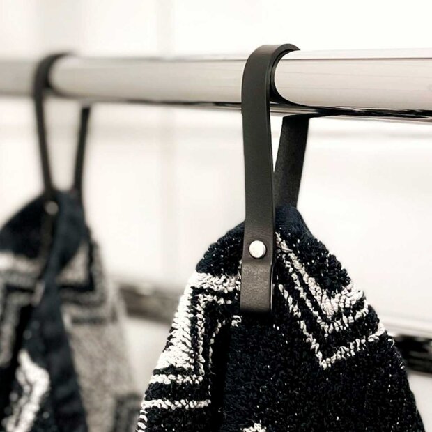 NORDAN HOME - HÅNDKLÆDESTROPPER M/MAGNET 2 STK. | SORT