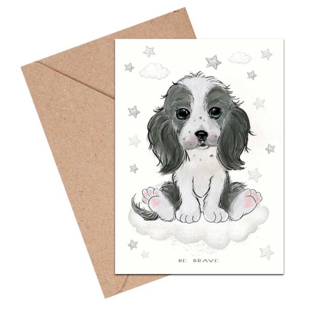 Billede af A6 Kort 11,5x16 Cm | Baby Cockerspaniel Fra Mouse & Pen