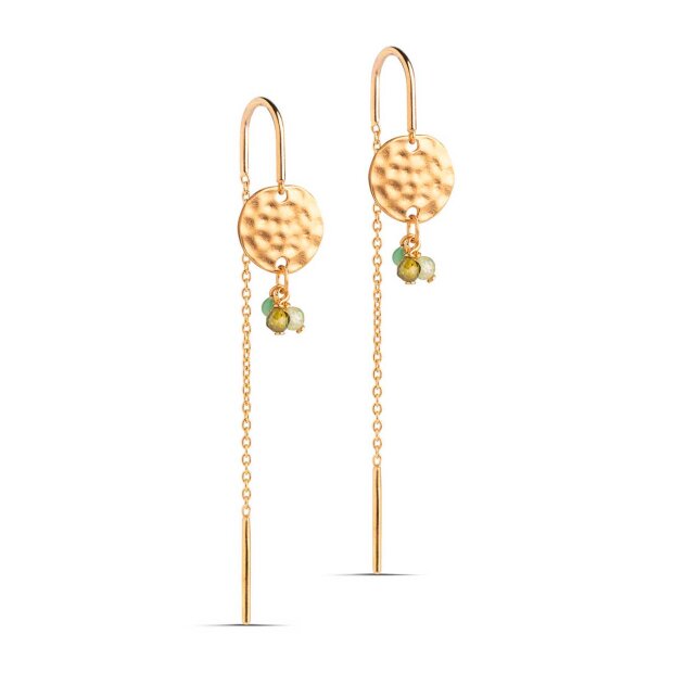 Billede af Abella Earring | Forgyldt M/calm Green Fra Enamel Copenhagen
