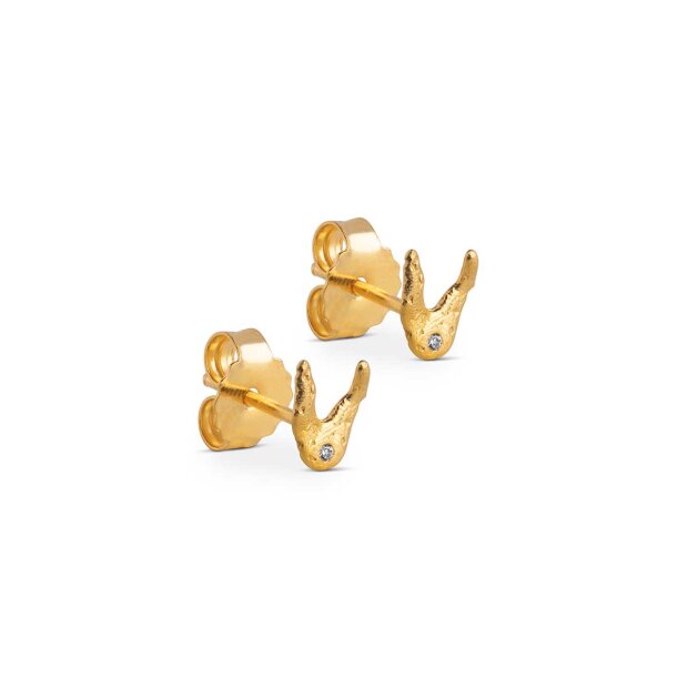 Billede af Wishbone Studs | Forgyldt Fra Enamel Copenhagen