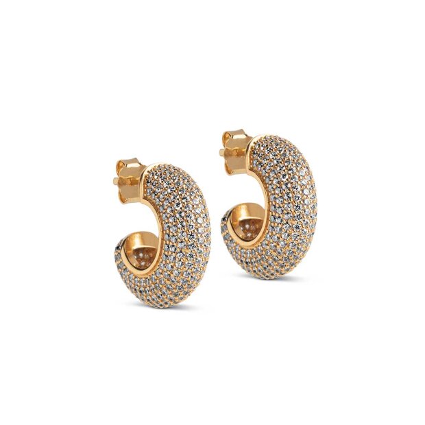 ENAMEL COPENHAGEN - SPARKLING LUNA HOOPS | FORGYLDT