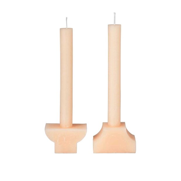 Billede af Pilas Figurlys - Sæt M/2 Stk | Apricot Cream Fra Broste Copenhagen