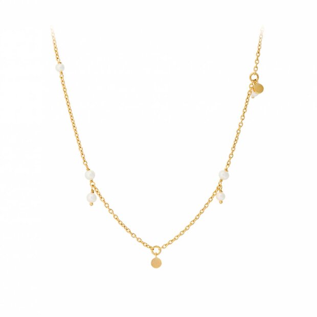 PERNILLE CORYDON - OCEAN PEARL HALSKÆDE 40-48 CM | FORGYLDT