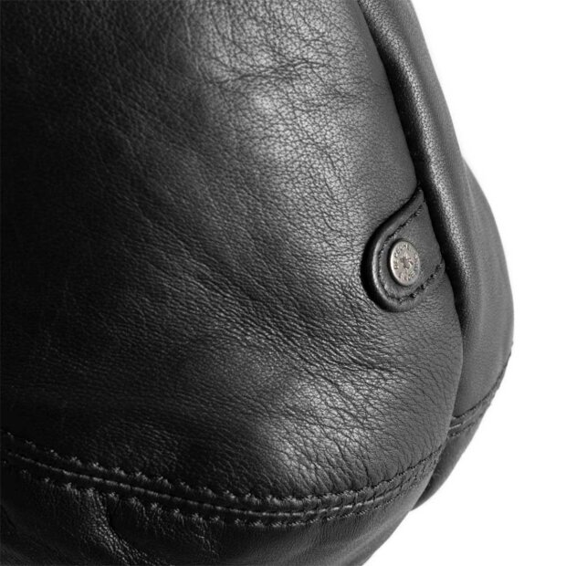 DEPECHE - LÆDER SHOPPER TASKE I BLØD KVALITET | SORT