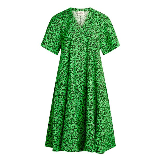 MADS NØRGAARD - CHAKRA TRISH DRESS | CLASSIC GREEN/BLACK