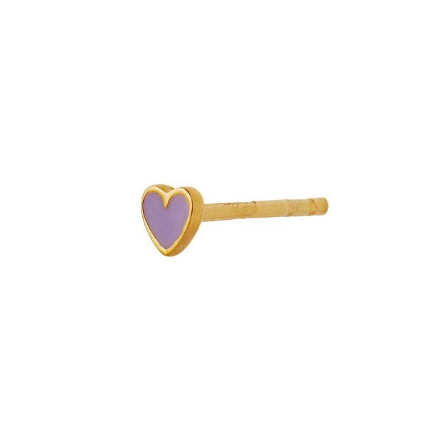 4: Petit Love Heart - 1 Stk. | Forgyldt M/purple Sorbet Fra Stine A