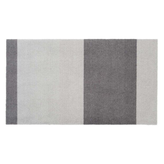 Billede af Smudsmåtte Striped Horizontal 40x60cm | Grå/stålgrå Fra Tica Copenhagen