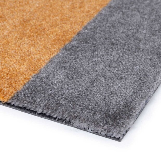 TICA COPENHAGEN - SMUDSMÅTTE STRIPED HORISONTAL 40X60CM | DIJON/STÅLGRÅ/LYSEGRÅ