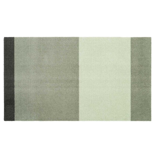 Billede af Smudsmåtte Striped Horisontal 40x60cm | Lys/støvet/mørk Grøn Fra Tica Copenhagen