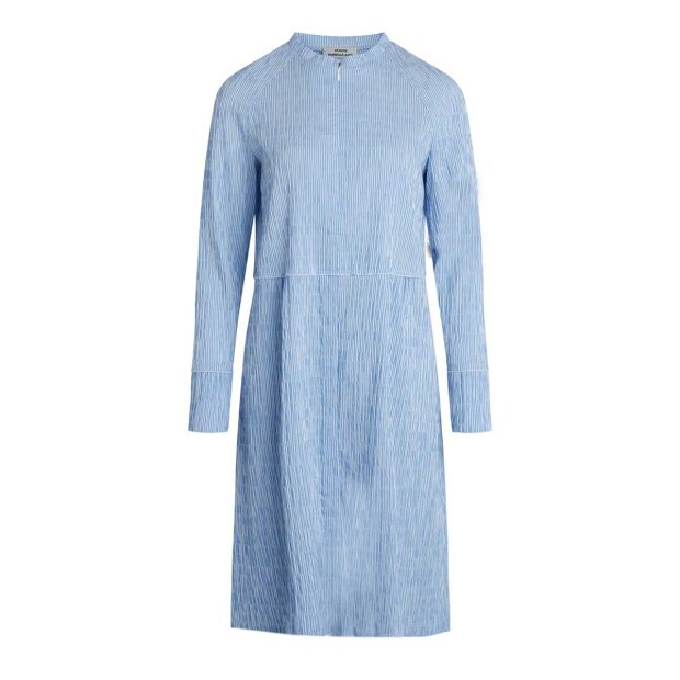 MADS NØRGAARD - CRINCKLE POP DUPINA KJOLE | DELLA ROBBIA BLUE/WHITE