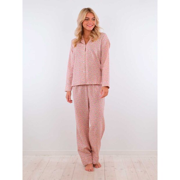 NEO NOIR - SKIN SATAYA FLORAL BUKSER | LYS PINK