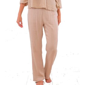 NEO NOIR - SKIN ASTRA GAUZE BUKSER | CAMEL