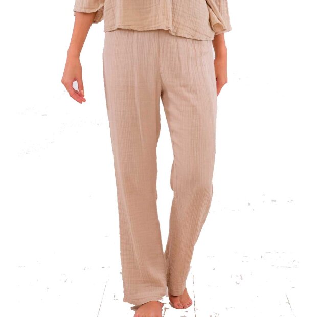 NEO NOIR - SKIN ASTRA GAUZE BUKSER | CAMEL