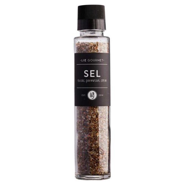 Kværn M/salt, Basilikum, Parmesan & Citron 280 G Fra Lie Gourmet