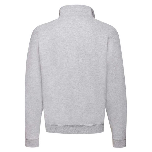 FRUIT OF THE LOOM - KLASSISK ZIP NECK SWEATSHIRT | GRÅ