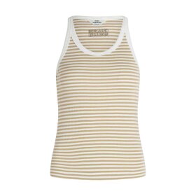 MADS NØRGAARD - 2X2 COTTON STRIPE CARRY TOP | ELM/WHITE
