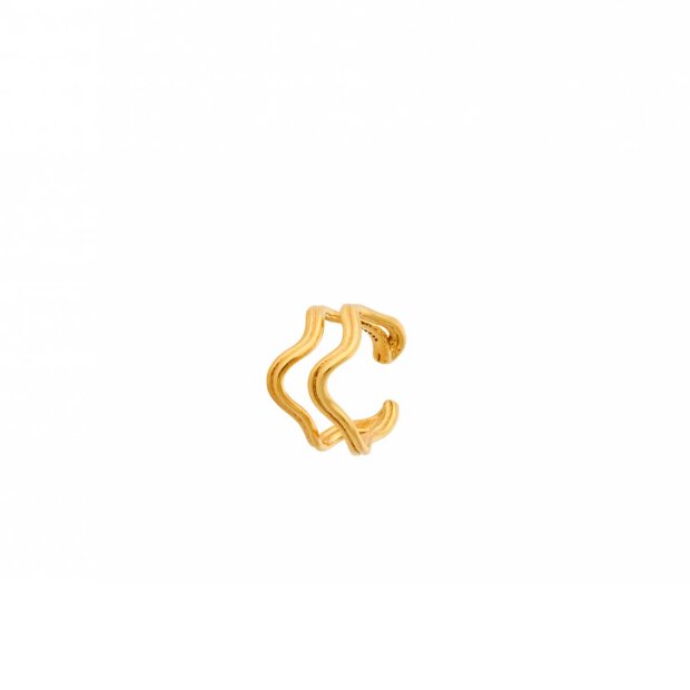 PERNILLE CORYDON - DOUBLE WAVE EARCUFF - 1 STK | FORGYLDT