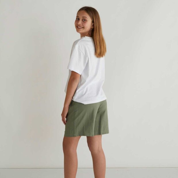 GRUNT - TANJA LINEN SHORTS | ARMY