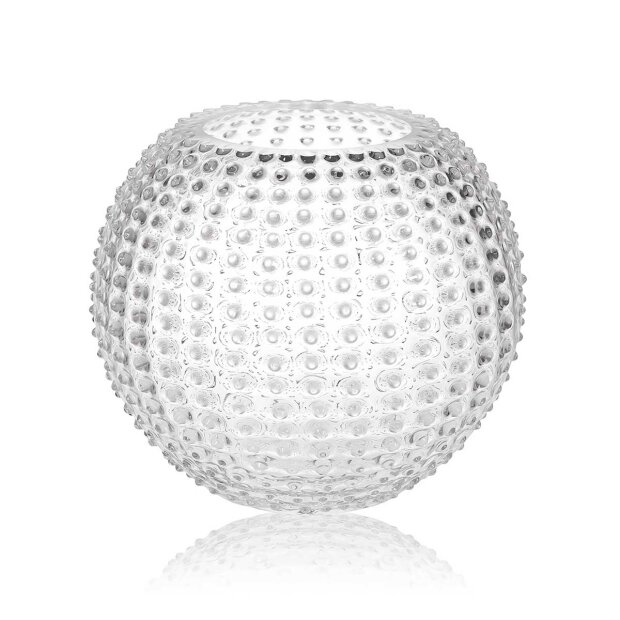 ANNA VON LIPA - HOBNAIL GLOBE VASE | CRYSTAL