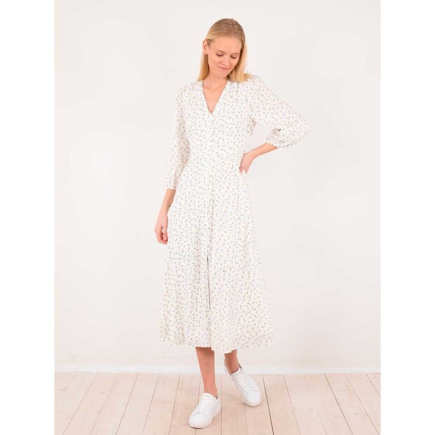 NEO NOIR - OLANA FINE FLOWER DRESS | WHITE