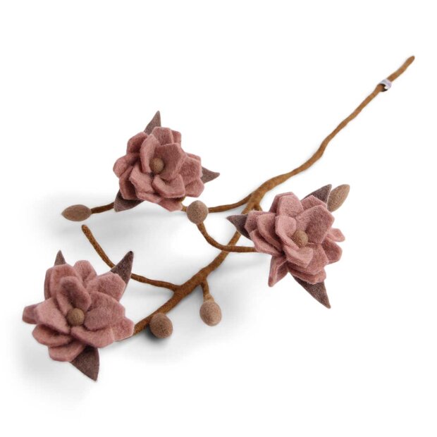 Billede af Gren M/magnolia Blomster 60 Cm | Dusty Rose Fra En Gry Og Sif