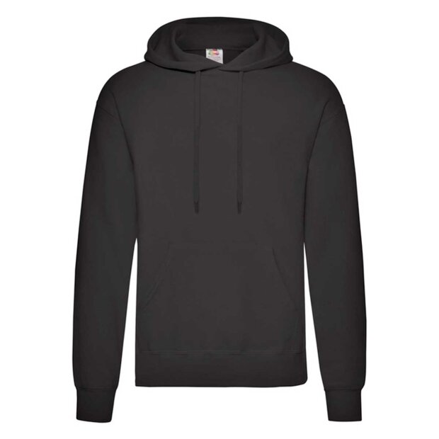 Billede af Klassisk Hoodie | Sort Fra Fruit Of The Loom