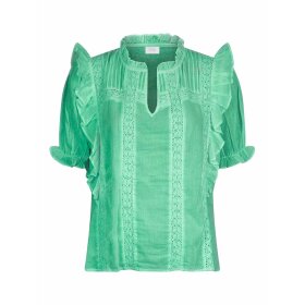 NEO NOIR - THERESE S VOILE BLUSE | SOFT GREEN
