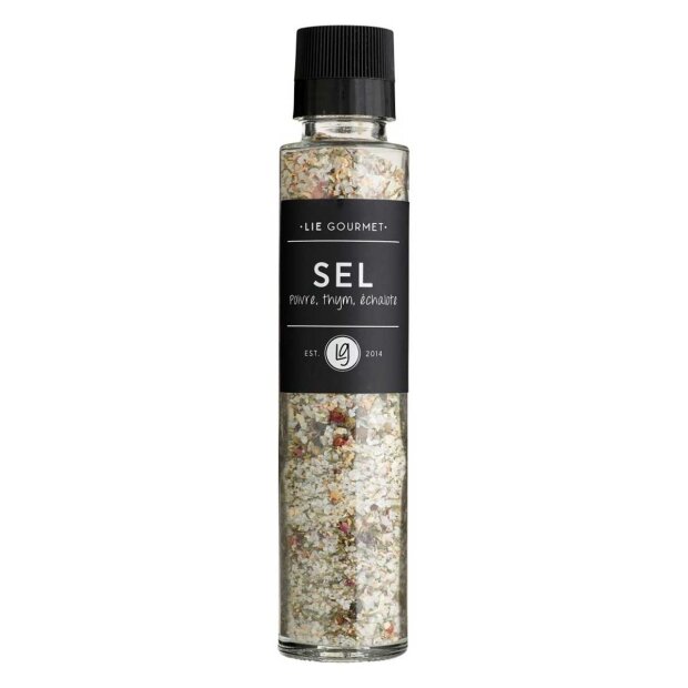 Kværn - Salt/peber/timian/skalotteløg 190g Fra Lie Gourmet